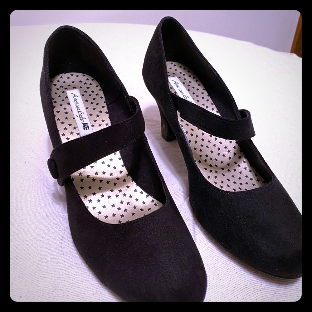 American Eagle Black Heels Size 13W